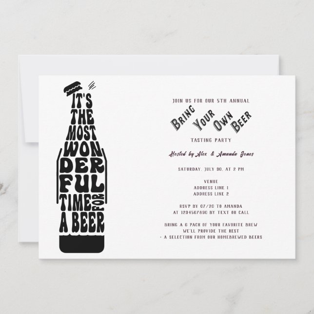 Bier-Degustationsflüge bringen Party mit sich Einladung (Vorderseite)
