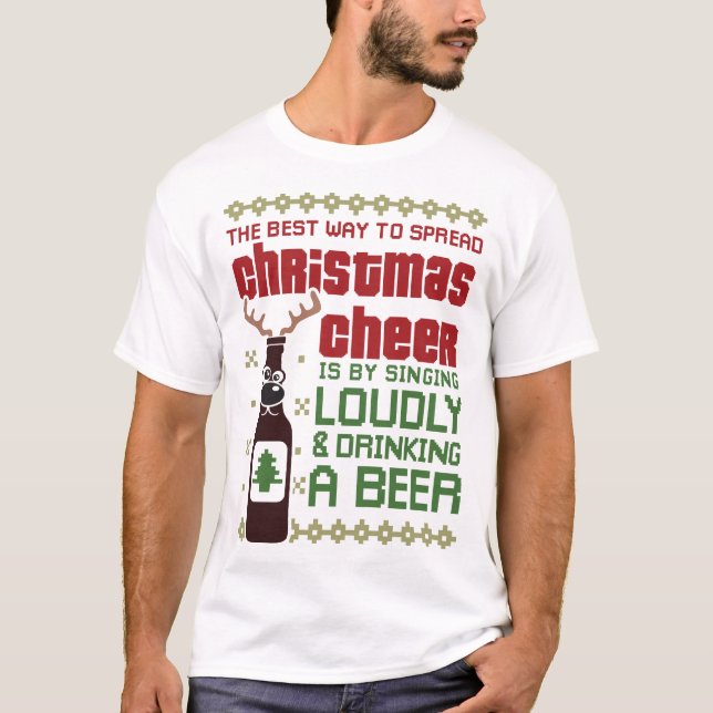 Bier - der beste Weg, Weihnachtskäfer zu verbreite T-Shirt (Vorderseite)