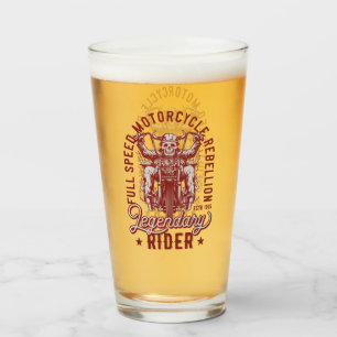 Bier der Vollgas-Motorradrebellion Glas