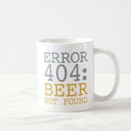 Bier des Fehler-404 nicht gefunden Kaffeetasse