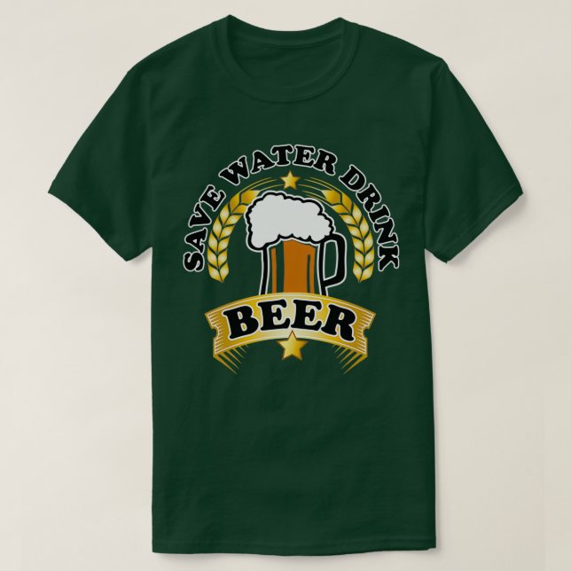 Bier-Design Rette Wasser T-Shirt (Design vorne)