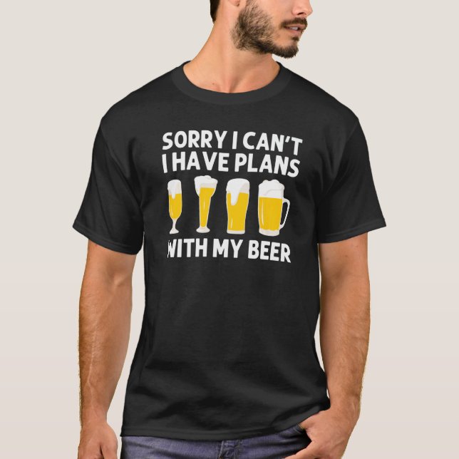Bier Designs für Männer Cerveza Getränke Alcoho T-Shirt (Vorderseite)