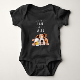 Bier Dog Bulldog - Glauben Sie, Sie können, und Si Baby Strampler