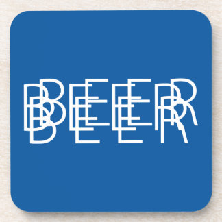 BIER doppelte Vision - Blau und Weiß Untersetzer