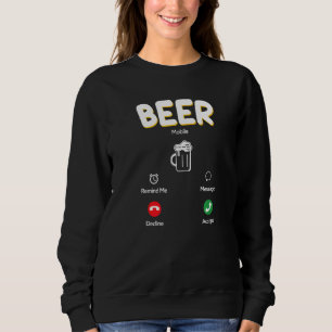 Bier Drink Betrunken für Männer Vater Sportlerinne Sweatshirt