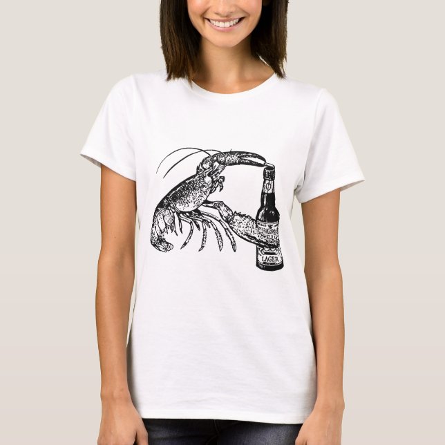 Bier Drink Hummer Funny Craft Bierbrauer T - Shirt (Vorderseite)