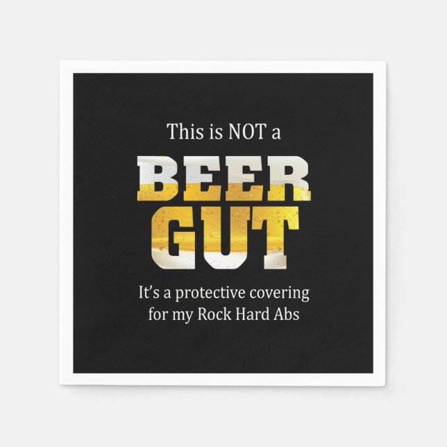 Bier Drink kein BIER GUT Geburtstag Serviette (Vorderseite)