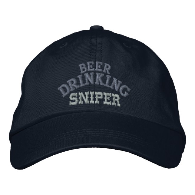 Bier Drink Sniper Hat Bestickte Baseballkappe (Vorderseite)