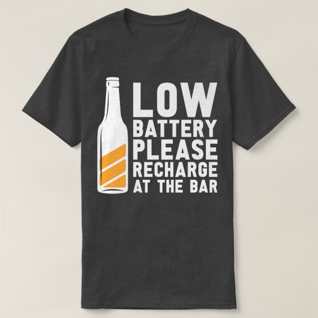 Bier Drinker Alkohol Aufpreis am Bar T-Shirt (Design vorne)
