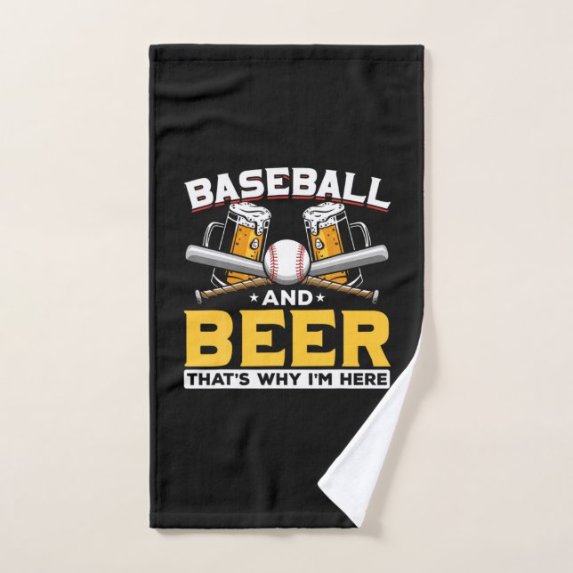 Bier Drinker Baseball Bier Spaß Geburtstag Handtuch (Handtuch)