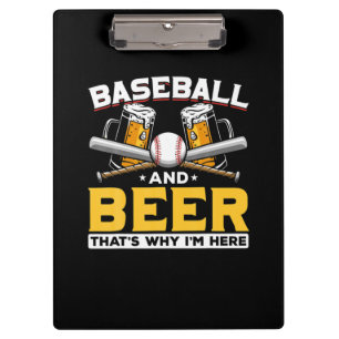 Bier Drinker Baseball Bier Spaß Geburtstag Klemmbrett