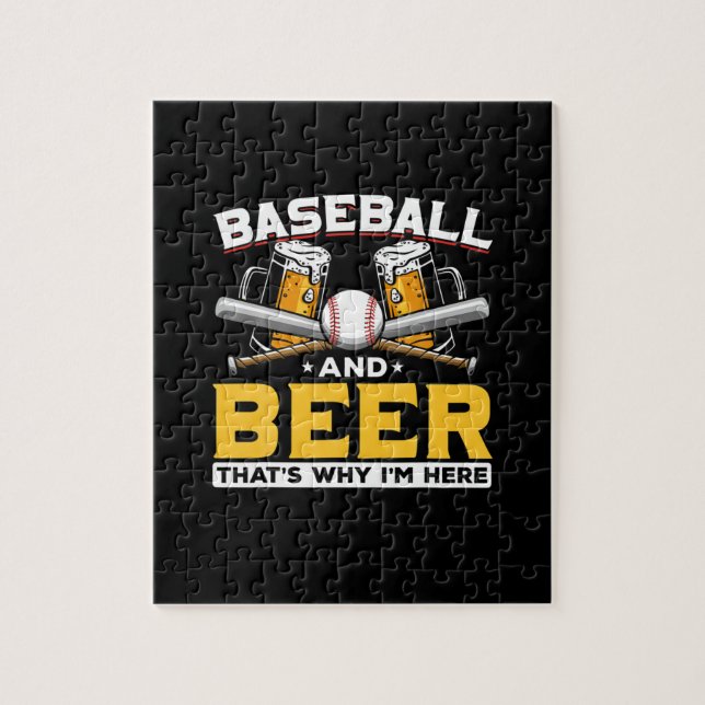 Bier Drinker Baseball Bier Spaß Geburtstag Puzzle (Vertikal)