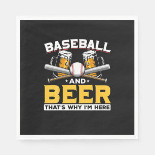 Bier Drinker Baseball Bier Spaß Geburtstag Serviette