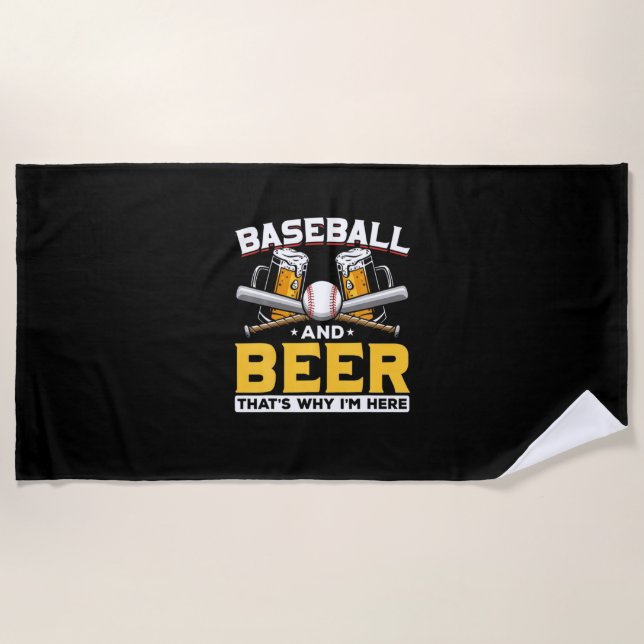 Bier Drinker Baseball Bier Spaß Geburtstag Strandtuch (Vorderseite)