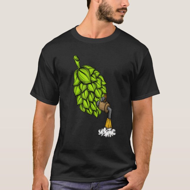 Bier Drinker Bier Hopfen mit Stechend Drink B T-Shirt (Vorderseite)