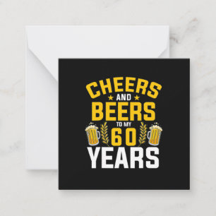 Bier Drinker Cheers und Biere bis zu meiner 60-jäh Mitteilungskarte