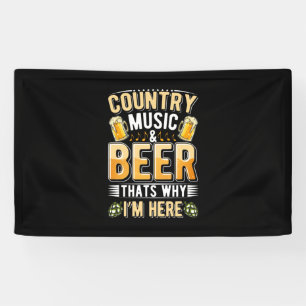 Bier Drinker Country Music Bier trinken Geburtstag Banner