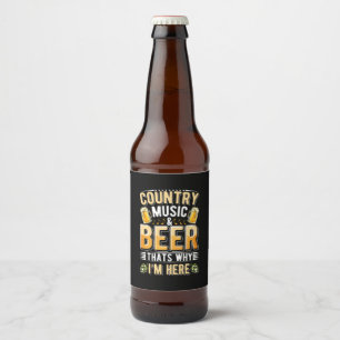 Bier Drinker Country Music Bier trinken Geburtstag Bierflaschenetikett