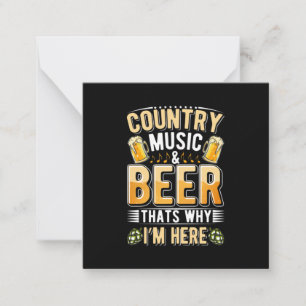 Bier Drinker Country Music Bier trinken Geburtstag Mitteilungskarte