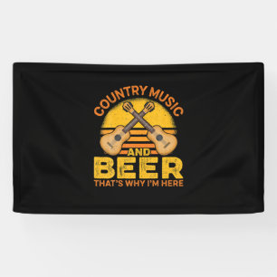 Bier Drinker Country Musik und Bier Geburtstag Banner