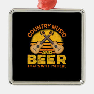 Bier Drinker Country Musik und Bier Geburtstag Ornament Aus Metall