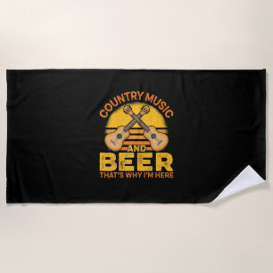 Bier Drinker Country Musik und Bier Geburtstag Strandtuch