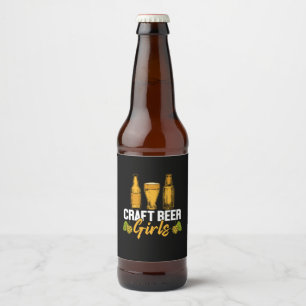 Bier Drinker Craft Biermädchen Geburtstag Bierflaschenetikett