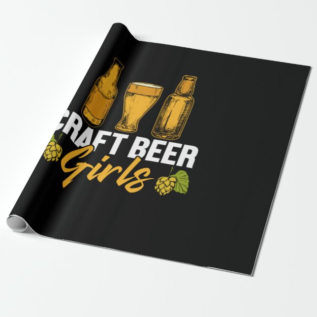 Bier Drinker Craft Biermädchen Geburtstag Geschenkpapier (Ungerollt)