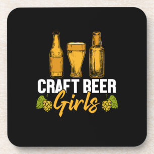 Bier Drinker Craft Biermädchen Geburtstag Getränkeuntersetzer