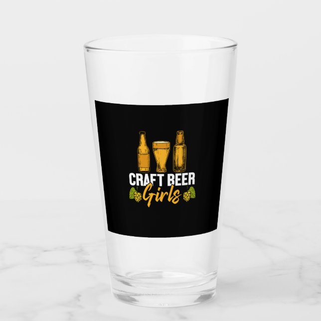 Bier Drinker Craft Biermädchen Geburtstag Glas (Vorderseite)