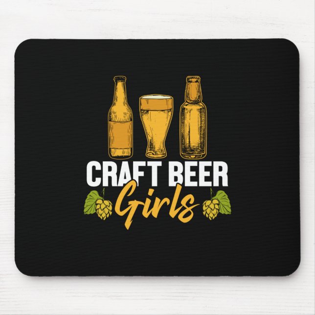 Bier Drinker Craft Biermädchen Geburtstag Mousepad (Vorne)