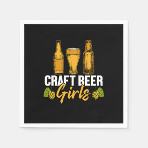 Bier Drinker Craft Biermädchen Geburtstag Serviette