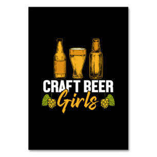 Bier Drinker Craft Biermädchen Geburtstag Tischnummer