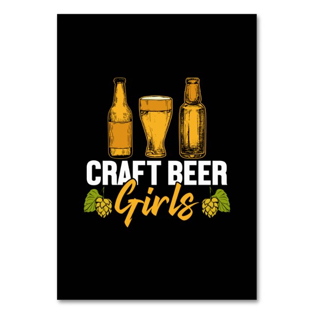 Bier Drinker Craft Biermädchen Geburtstag Tischnummer (Vorderseite)