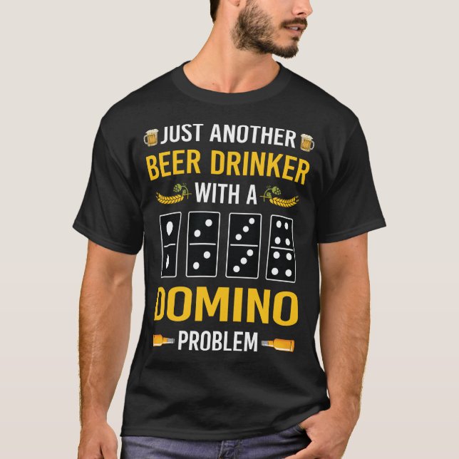 Bier Drinker Dominoes T-Shirt (Vorderseite)