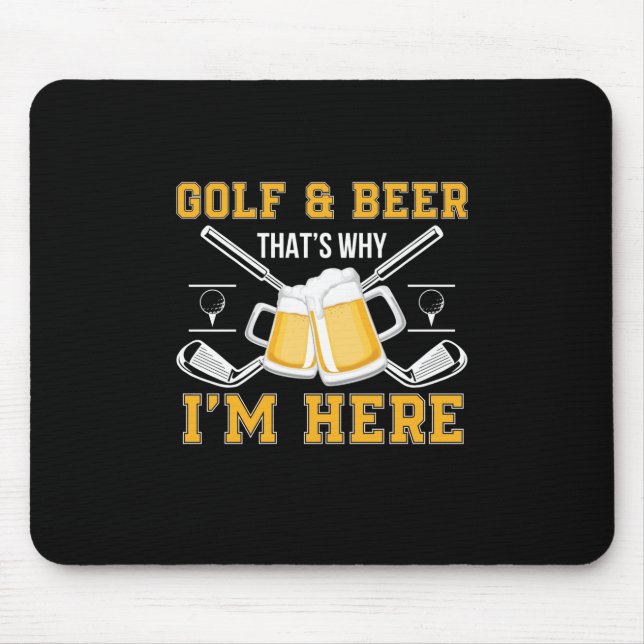 Bier Drinker Golf und Bier Geburtstag Mousepad (Vorne)