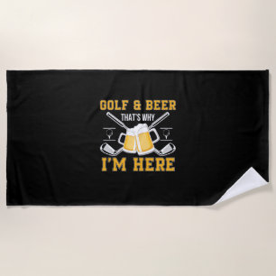 Bier Drinker Golf und Bier Geburtstag Strandtuch