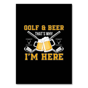 Bier Drinker Golf und Bier Geburtstag Tischnummer