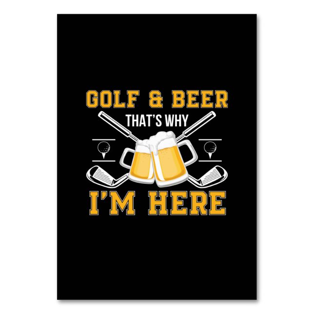 Bier Drinker Golf und Bier Geburtstag Tischnummer (Vorderseite)
