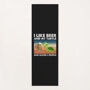 Bier Drinker Ich mag Bier und meine Schildkröte Ge Yogamatte