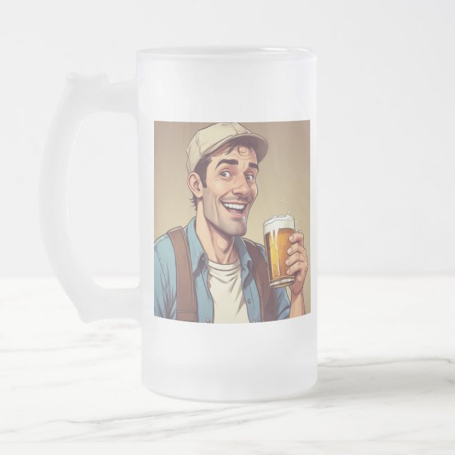 Bier Drinker Mattglas Bierglas (Links)