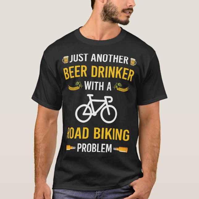 Bier Drinker Road Biking T-Shirt (Vorderseite)