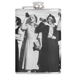 Bier Drinkers Vintag Fotografie der 30er Jahre Flachmann