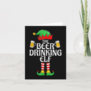 Bier Drinks Elf Matching Familiengruppe Weihnachte Karte