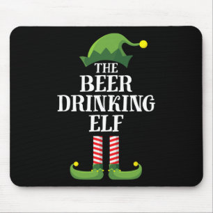 Bier Drinks Elf Matching Familiengruppe Weihnachte Mousepad