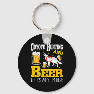 Bier Drinks Funny Coyote Jagd Schlüsselanhänger