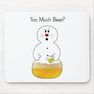 Bier Drinks Snowman Mousepad