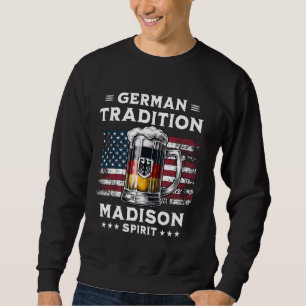 Bier Driving Madison American Flag German Eagle Sweatshirt