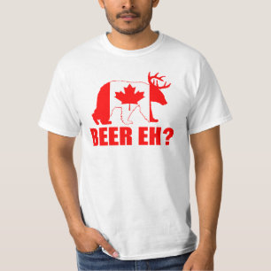 BIER EH? Lustige Bärn-Rotwild-kanadischer T-Shirt