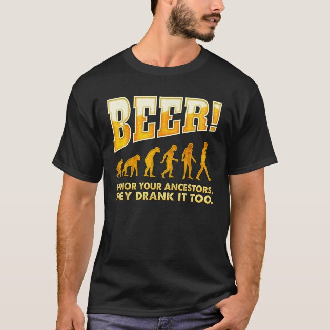 Bier Ehre Eure Vorfahren Bier liebt Shirt (Vorderseite)